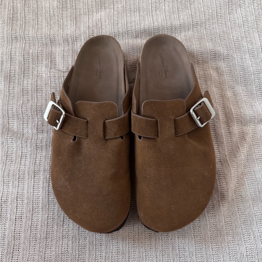Universal Thread Brown Suede Slip-On Clogs